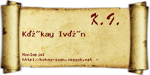 Kókay Iván névjegykártya